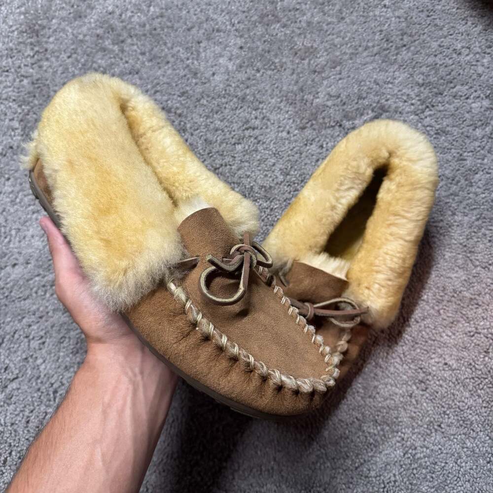 L.L.Bean Wicked Good Shearling-Lined Suede Moccasins